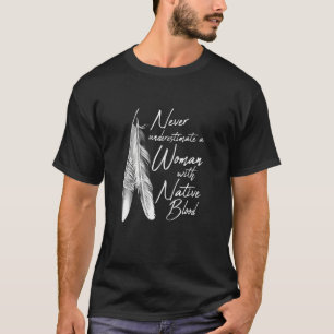 Camiseta Nativo Americano Uma Mulher Com Nativo Americano d