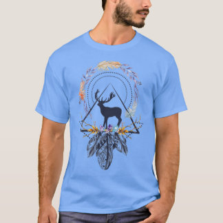 Camiseta Nativo Da Pena De Cabeça De Cerco Tribal