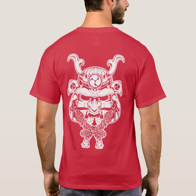 Camiseta Natori-ryu Kabuto & Menpo brancos (Verso)