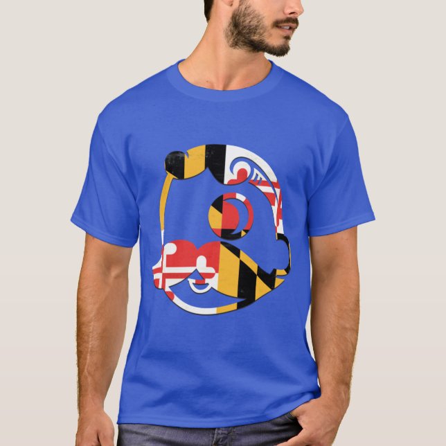 Camiseta Natty Boh Maryland Flag (Frente)