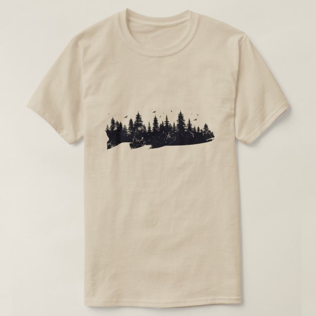 Camiseta Natural Forest Silhouette T-Shirt (Frente do Design)