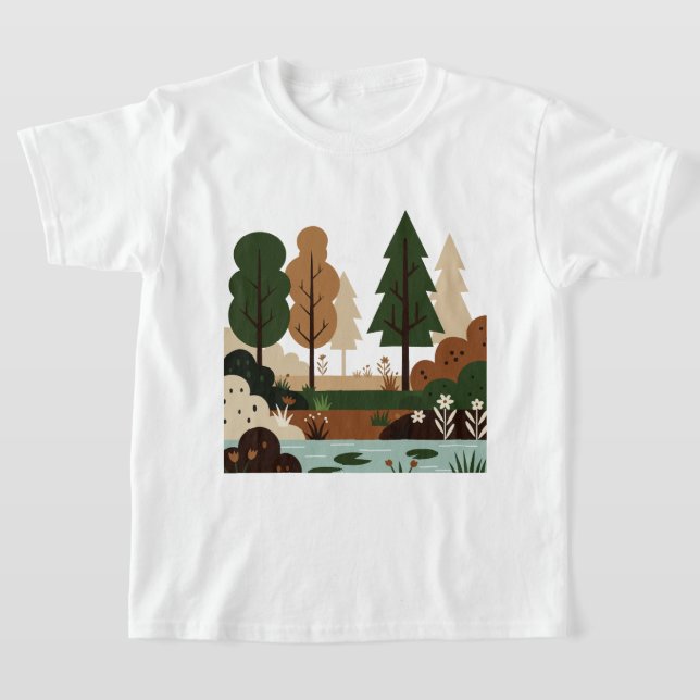 Camiseta Natural landscape in minimalist style (Postura )