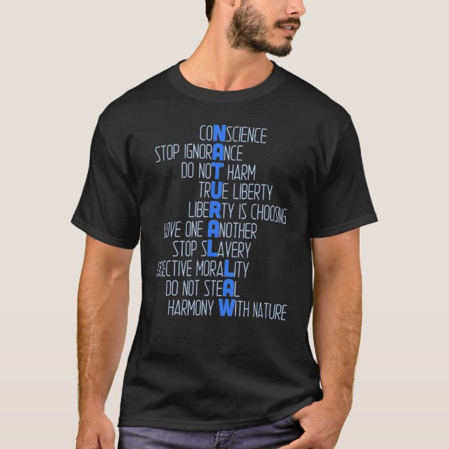 Camiseta Natural Law Morality Stop Ignorance Freedom Gift (Frente)
