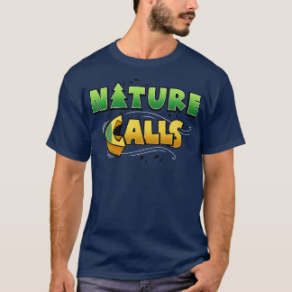 Camiseta Nature Chama Engraçado Acampamento de Verão Origin