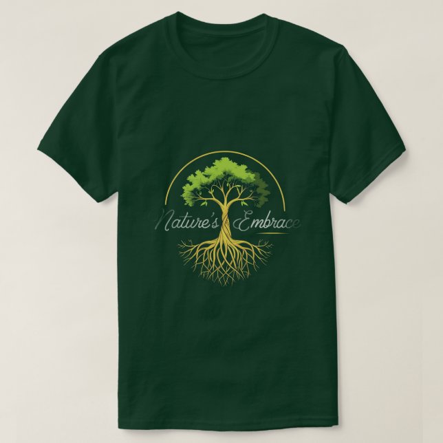 Camiseta Nature Embrace T-Shirt – Eco-Inspired Graphic (Frente do Design)