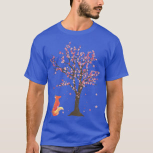 Camiseta Nature Forest Fox Amante de os animais Cherry Blos