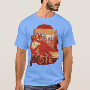 Camiseta Nature Fox Lover Retro Forest Fox