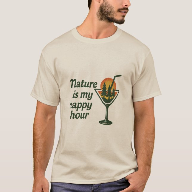 Camiseta Nature is my Happy Hour Premium (Frente)