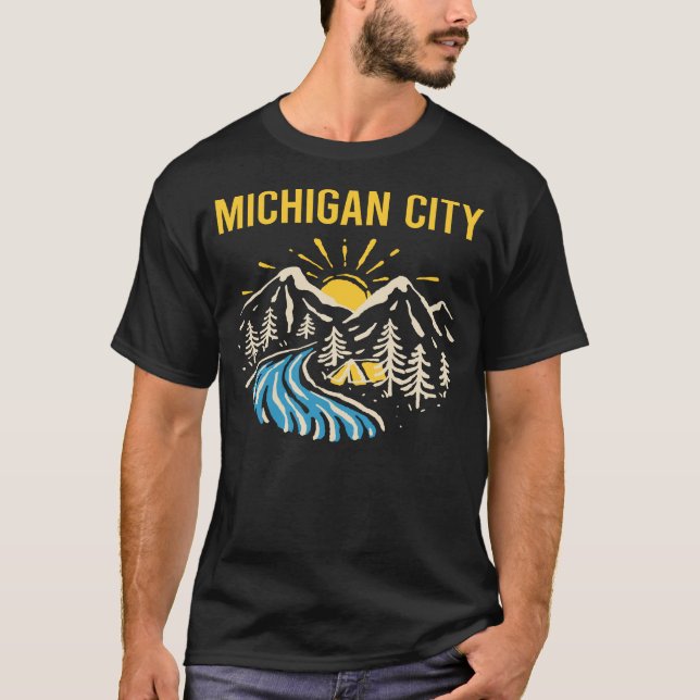 Camiseta Nature Landscape Michigan Cidade (Frente)