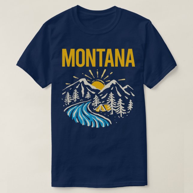 Camiseta Nature Landscape Montana (Frente do Design)