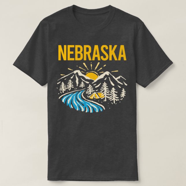 Camiseta Nature Landscape Nebraska (Frente do Design)