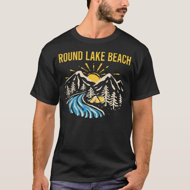 Camiseta Nature Landscape Round Lake Beach (Frente)