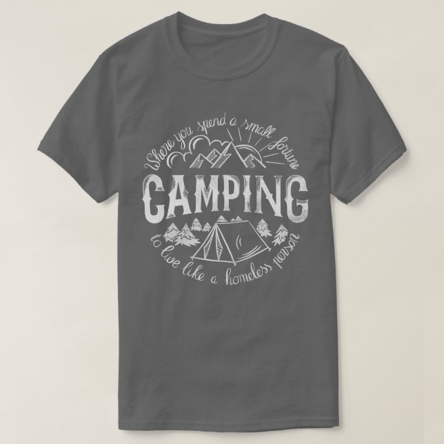 Camiseta Nature Lover Camping Gift where you spend a small  (Frente do Design)