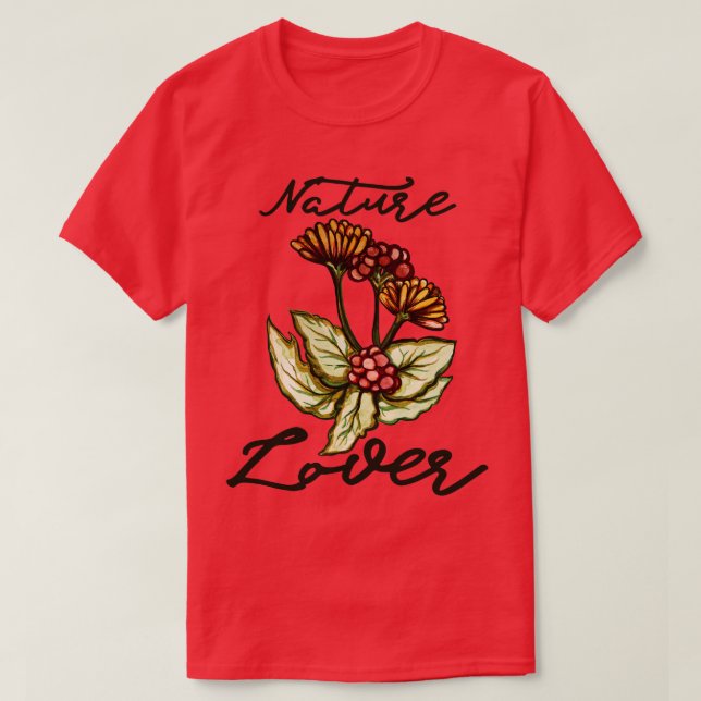 Camiseta Nature Lover Flores Selvagens (Frente do Design)