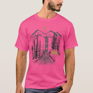 Camiseta Nature Lover Waterfall Amor Caminhando Água De Mon