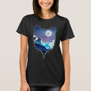 Camiseta Nature Moonlight Glaciar Landscape Mountain Cheio 