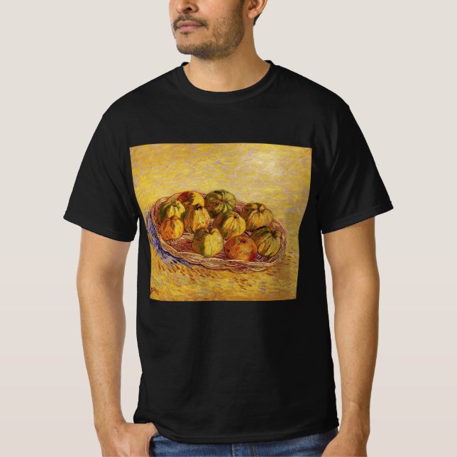 Camiseta Nature Morta, Cesto de Maçãs por Vincent van Gogh (Frente)