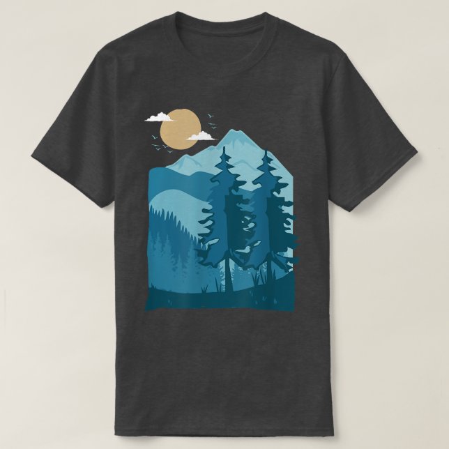 Camiseta Nature Outdoor Viagem de Caminho Externo Adventure (Frente do Design)