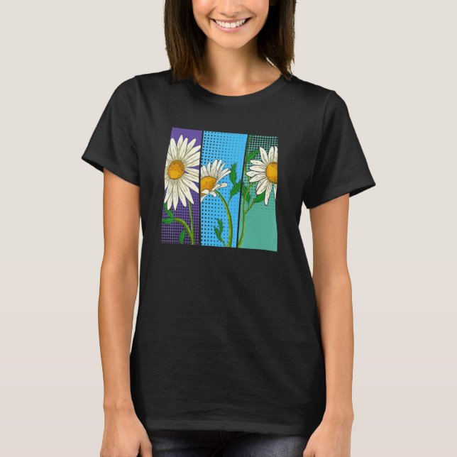 Camiseta Nature Plant Botanic Garden Flower Pop Daisy Flo (Frente)