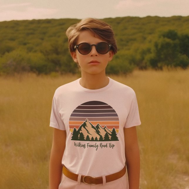 Camiseta Nature Road Trip Green Forest Cool (Criador carregado)