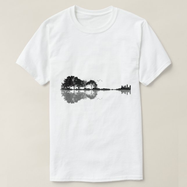 Camiseta Nature Soundwave Reflection Art (Frente do Design)