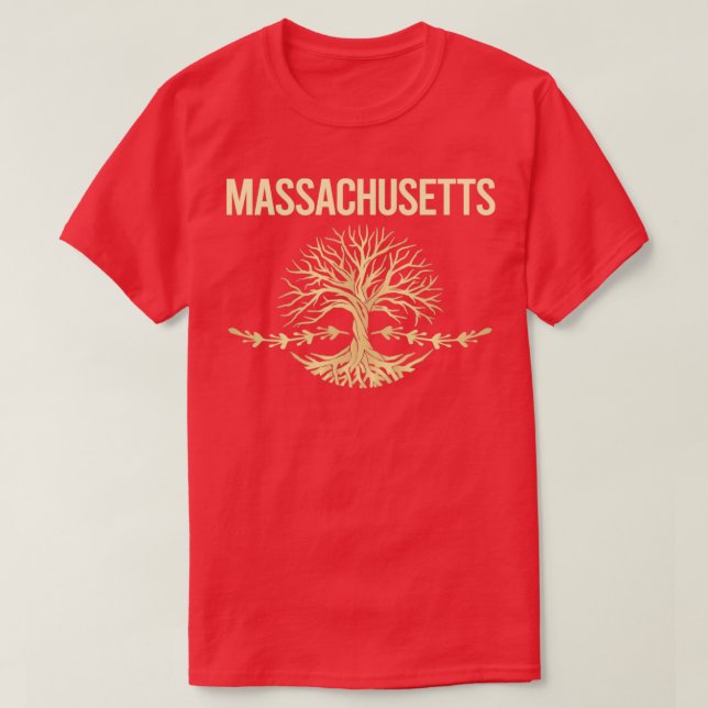 Camiseta Nature Tree Of Life State Massachusetts (Frente do Design)