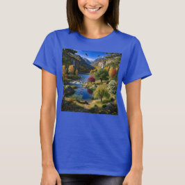 Camiseta Nature Wilderness Scenery Mountains Waterfalls