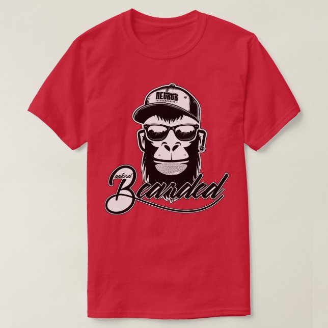 Camiseta Naturel Bearded Ape Monkey (Frente do Design)