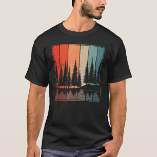 Camiseta Natureza 1 do Caminho Exterior da Floresta Retroat