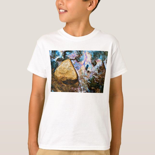 Camiseta natureza abstrata água parada (Frente)
