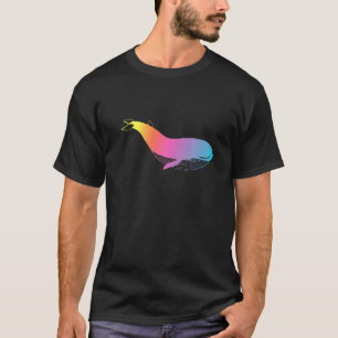 Camiseta Natureza Animal do Mar Colorido de Baleia