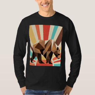 Camiseta Natureza Animal Floresta Florestal Retro Urso Marr