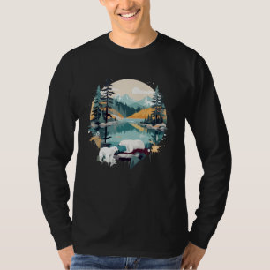 Camiseta Natureza Animal Selvagem De Ursos Polares Fora Da