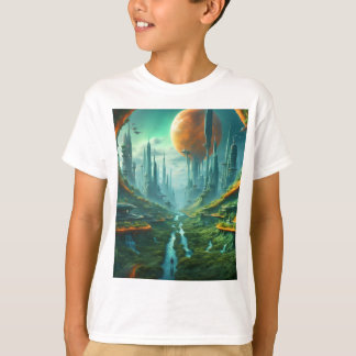 Camiseta Natureza da alienígena e Arte Científica Surreal d