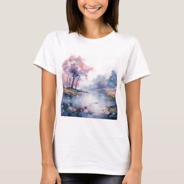 Camiseta Natureza da Aquarela (Frente)