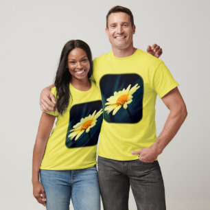 Camiseta Natureza da Flor Amarelo Suave