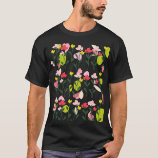 Camiseta Natureza da Flor Padrão Invisível