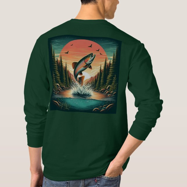 Camiseta Natureza da truta-espumante (Verso)