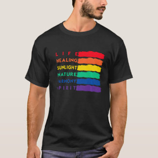 Camiseta Natureza De Curamento De Vida Harmoney Spirit Lgbt