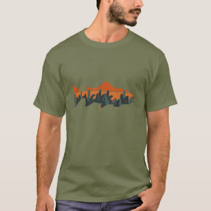 Camiseta Natureza De Pesca De Mosca De Trutas Ao Ar Exterio