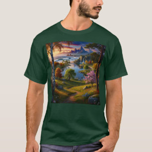 Camiseta Natureza Deserto Paisagem Cênica Ondas do Oceano