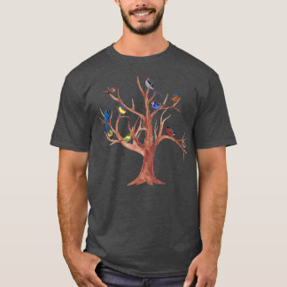 Camiseta Natureza Divertida: Árvores e Pássaros São Present