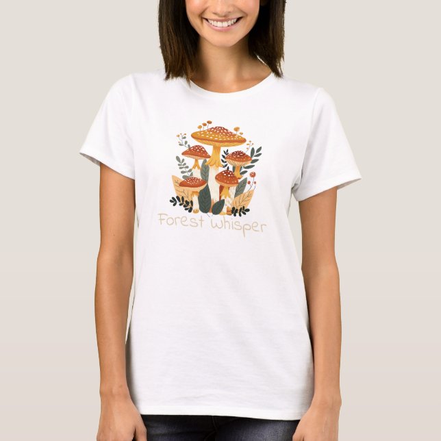 Camiseta Natureza do Cogumelo Florestal (Frente)