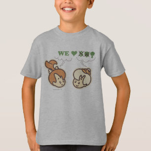 Camiseta Natureza dos amores de PEBBLES™ e de BAMM-BAMM