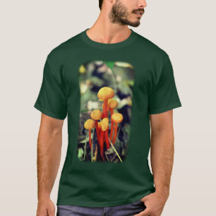 Camiseta Natureza dos Cogumelos Laranja Pequenos