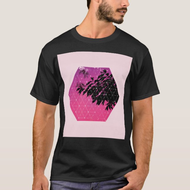 Camiseta Natureza E Geometria - Folhas Ao Sol (Frente)