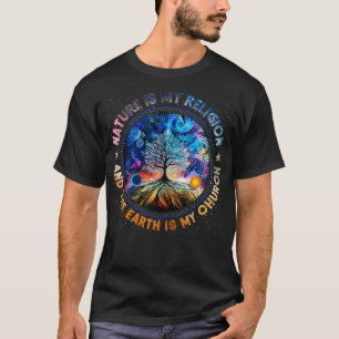 Camiseta Natureza É Minha Religião A Terra É Minha Igreja M