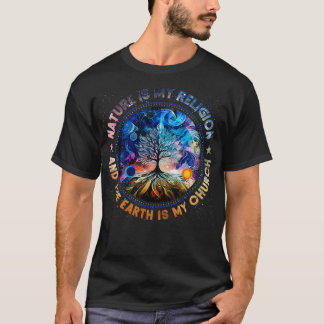 Camiseta Natureza É Minha Religião A Terra É Minha Igreja M