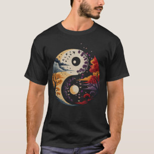 Camiseta Natureza Espiritual Yin Yang Equilíbrio Da Vida Co