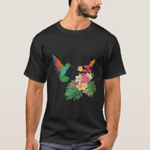 Camiseta Natureza Flor Bonito Hummingbird Vintage Hu